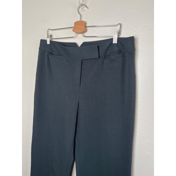 Nic Zoe Charcoal Notched Waist Gray Dress Trousers Size 16 - Picture 4 of 10